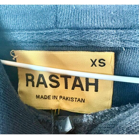 NEW - Designer Rastah Patchwork Hoodie (wash blk), Sz. OS XS - Picture 4 of 8